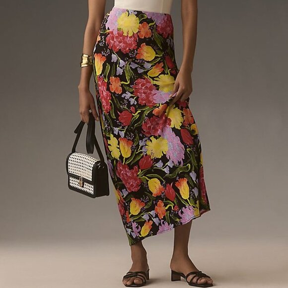 Anthropologie the Yukiko Noritake Tilda Maxi Slip Skirt - Picture 1 of 7